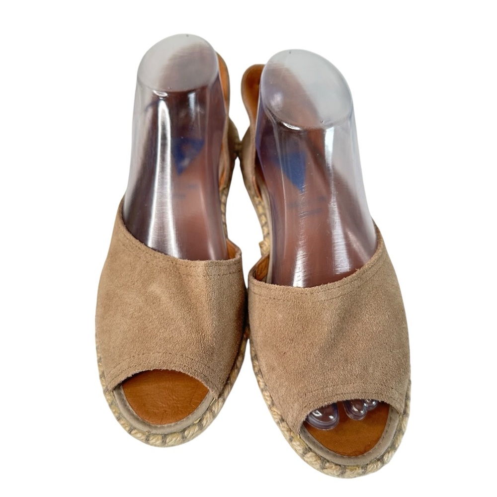 Verbenas Cruz Suede Espadrille Flats DOrsay Slip On Womens EU 41 Pink Tan